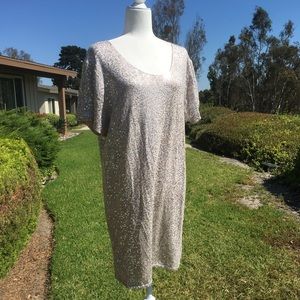 Cream/silver sequin dress